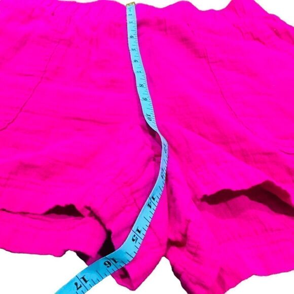 GAP NWT Bright Pink Elastic Waist Band Cotton Shorts w/Pockets Size M - Picture 6 of 7
